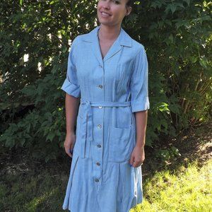 Vintage | Dresses | Blue Day Dress 6s Casual Vintage Tumbleweeds M |  Poshmark